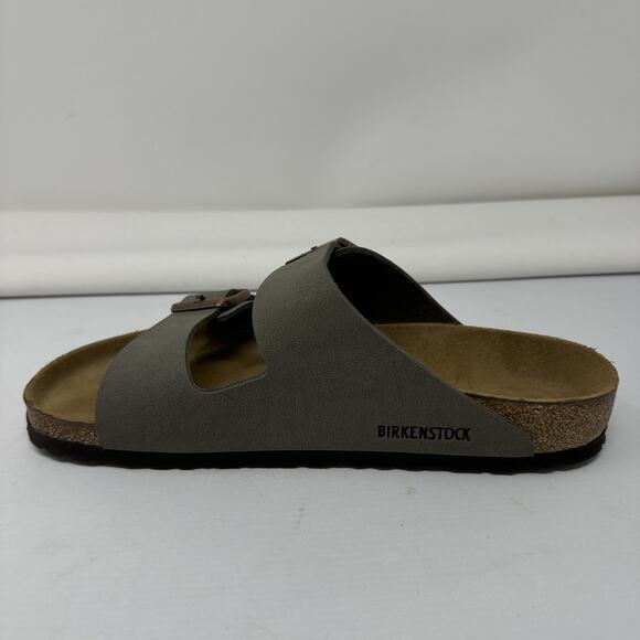Birkenstock Arizona Slippers Birko Flor Nubuck Stone Size 41 - Picture 7 of 11